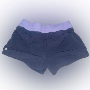 Purple and Black Lululemon Athletic Shorts Size 8